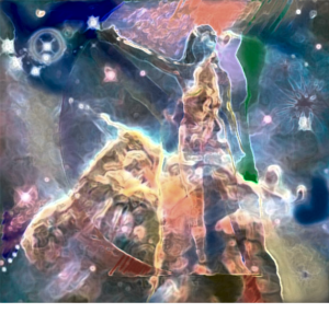 artwork of cosmos and celestial beings